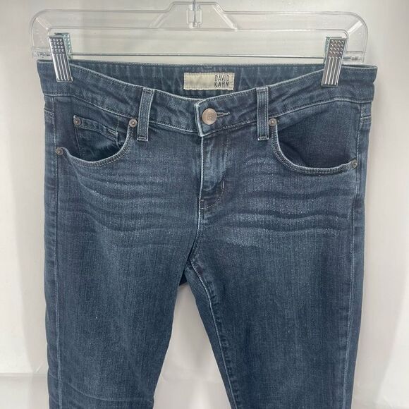 David Kahn Women's Taper Leg Jeans Mid Rise Denim 5 Pocket Indigo Size 26 - Picture 3 of 13